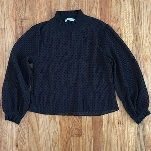 Zara Women’s Sheer Polka Dot Blouse Small